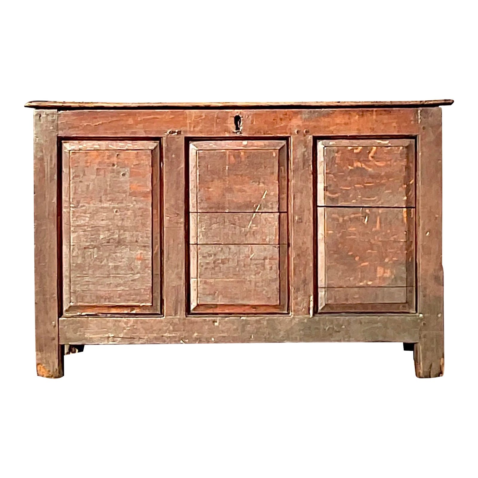 Vintage Rustic 19th Century Blanket Chest