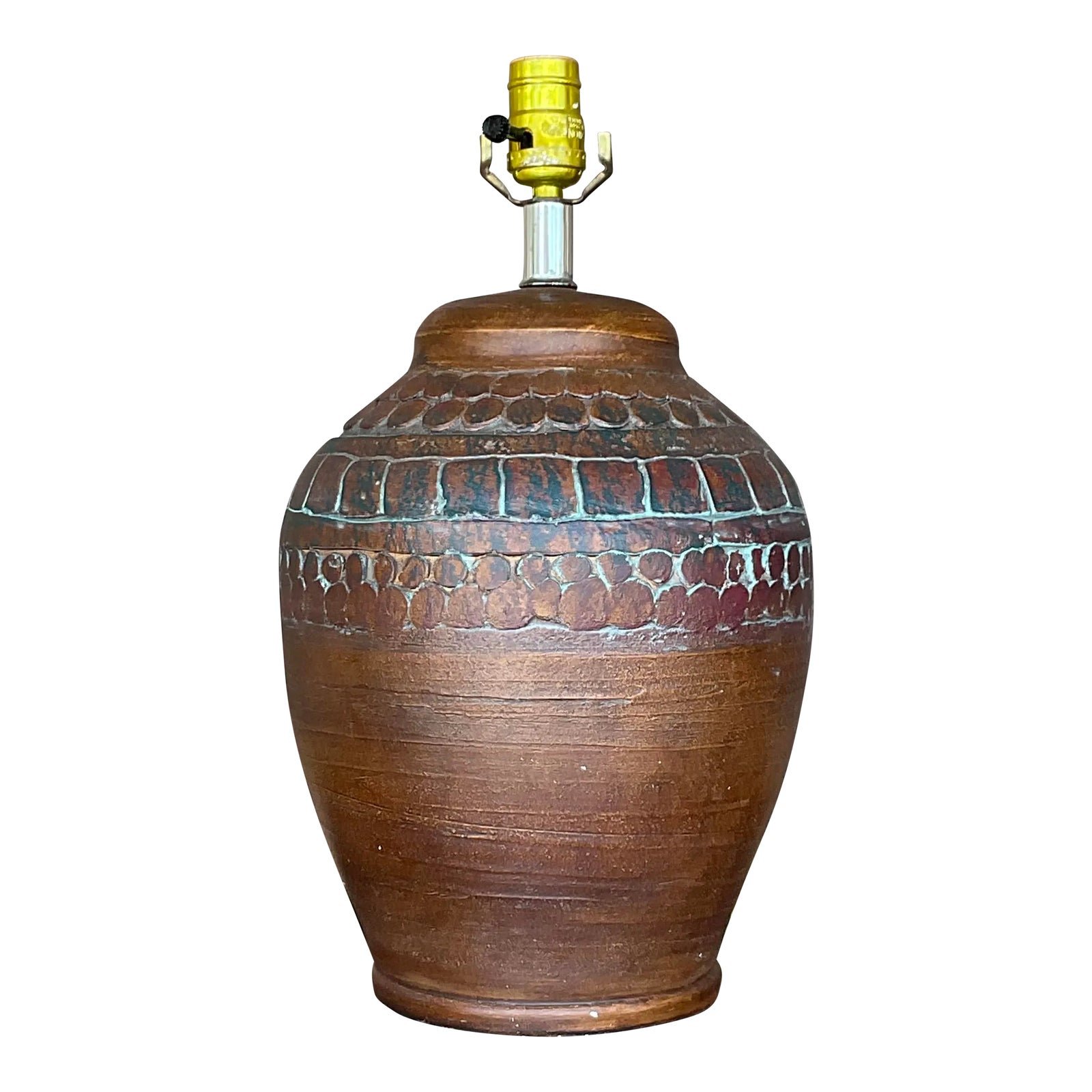 Vintage Boho Ceramic Circles Lamp