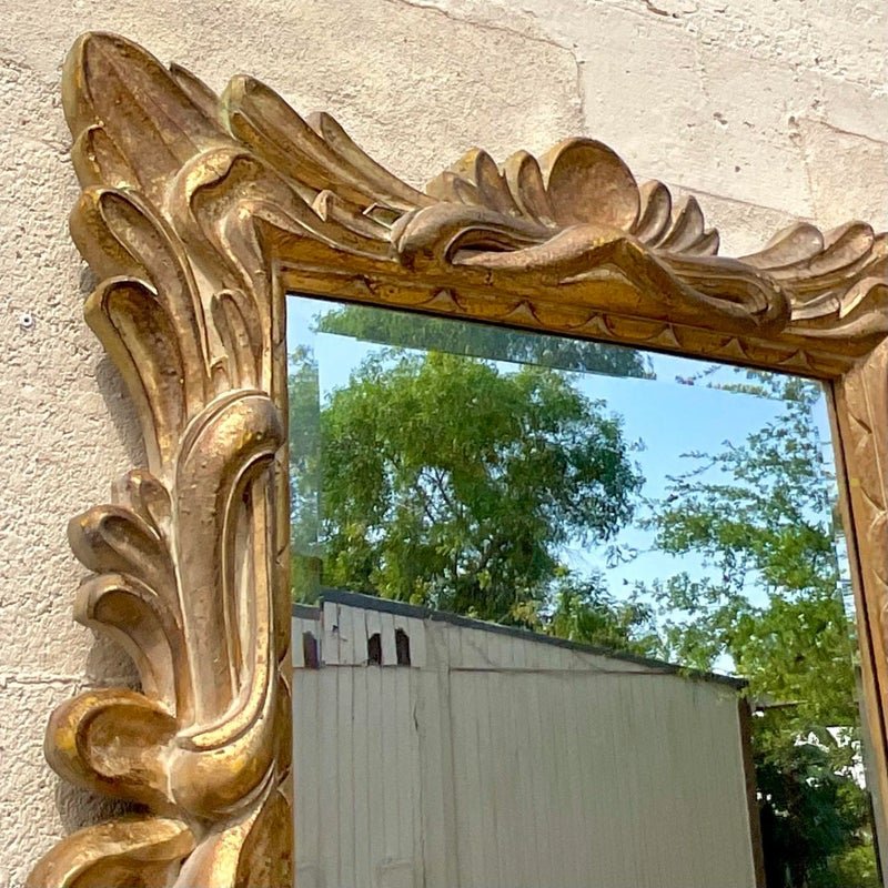 Vintage Regency Gilt Wall Mirror - Top view