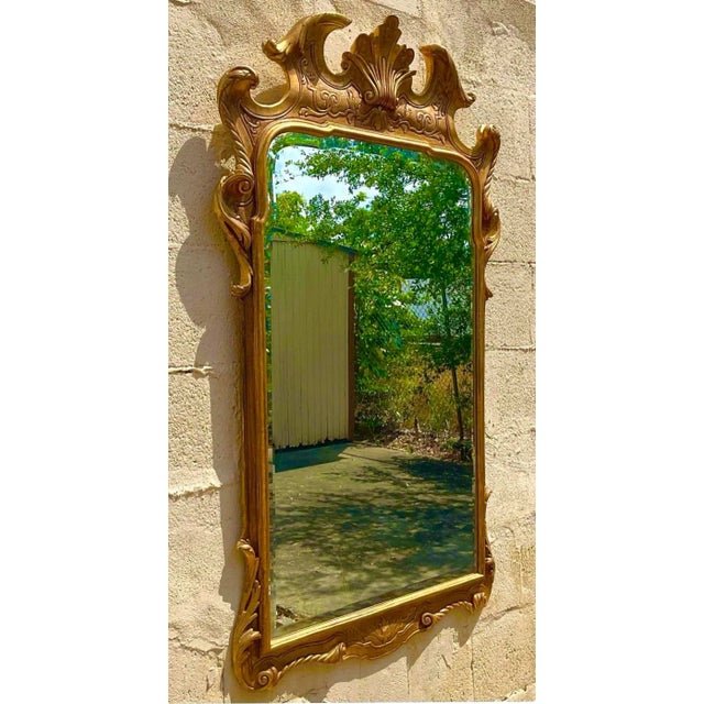 Vintage Regency Carved Gilt Mirror - Top view