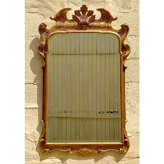 Vintage Regency Carved Gilt Mirror - Side view