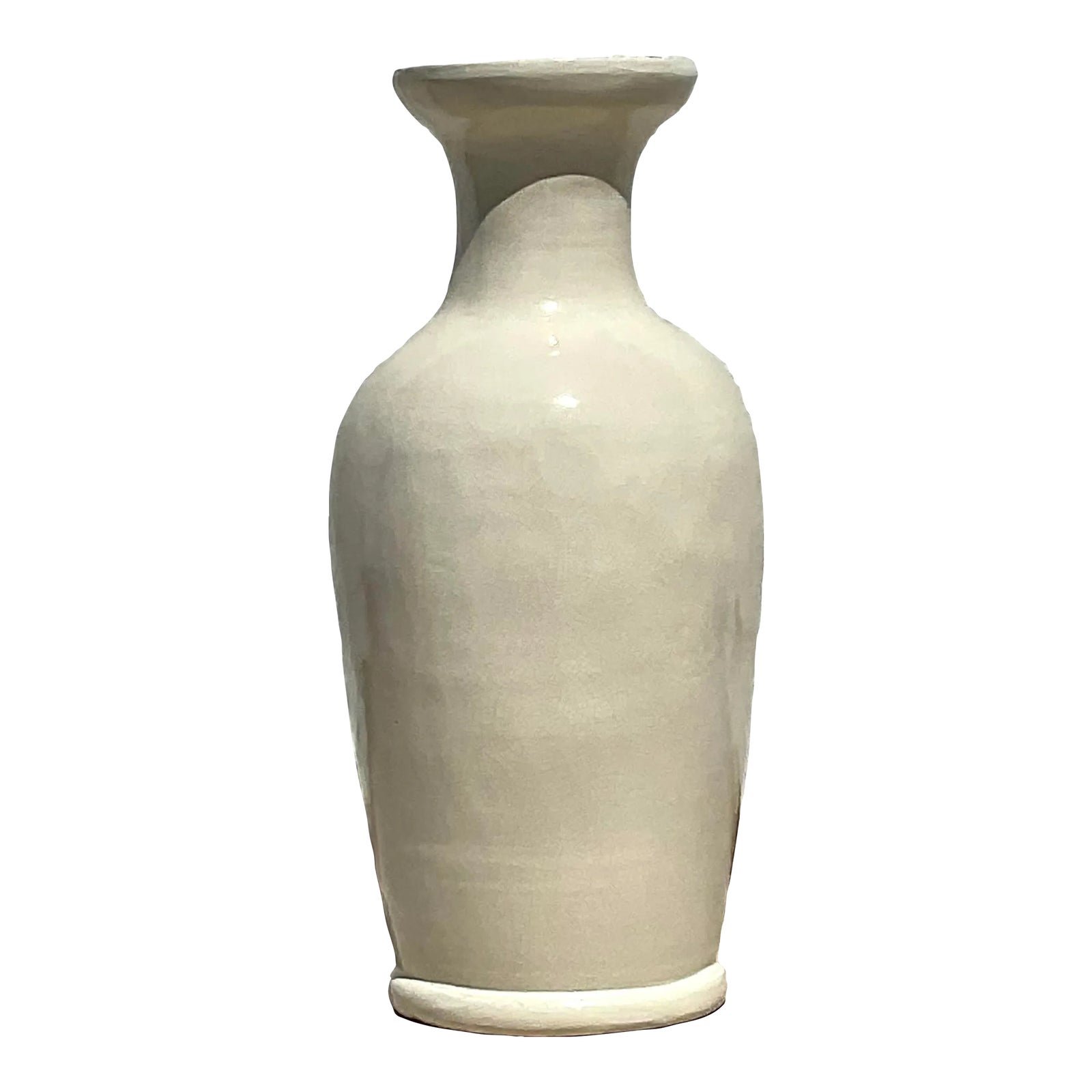 Vintage Boho Crackle Glaze Ceramic Floor Vase