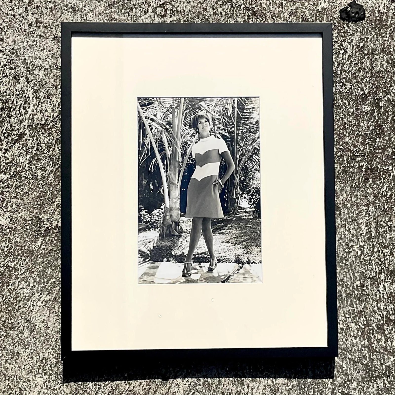 Vintage Boho Black and White 70s Fashion Photograph - Top view