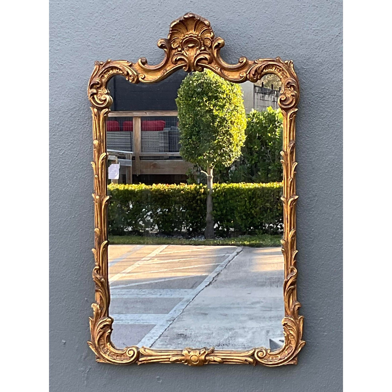 Vintage Gilt Baroque Mirror - Side view