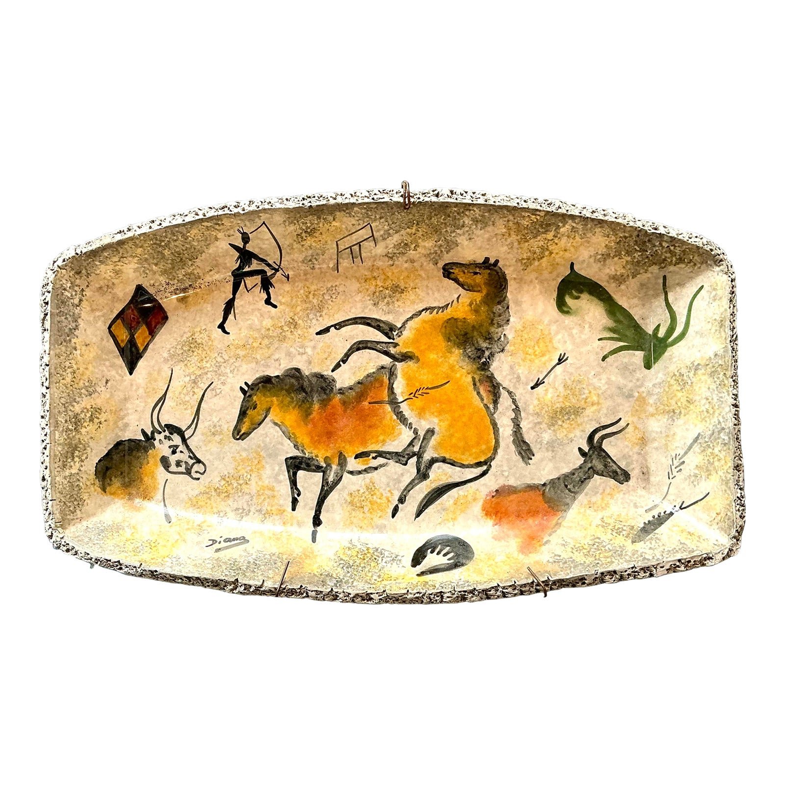 Vintage Lascaux Cave Painting Bowl