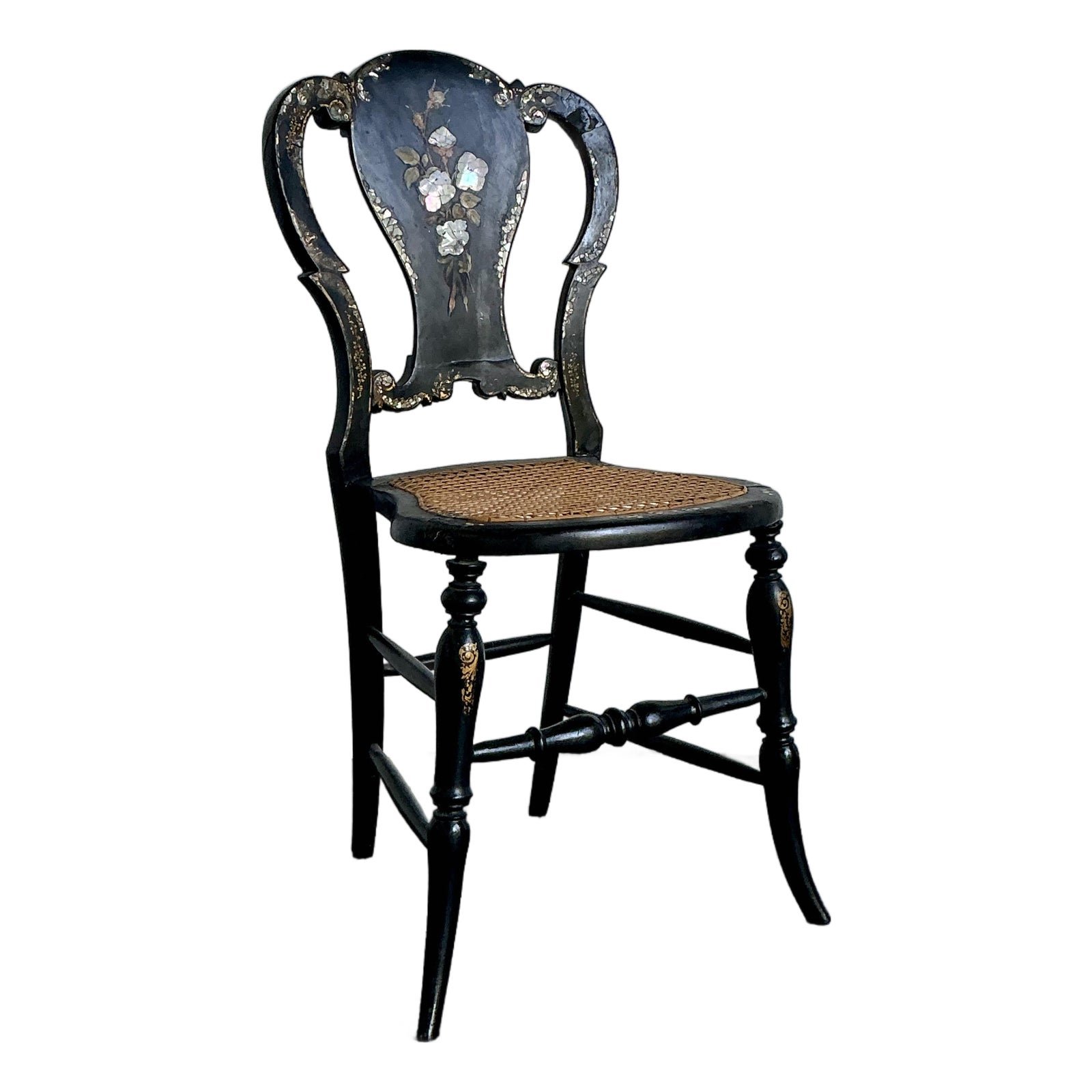 Vintage Paper Mache Inlay Chair