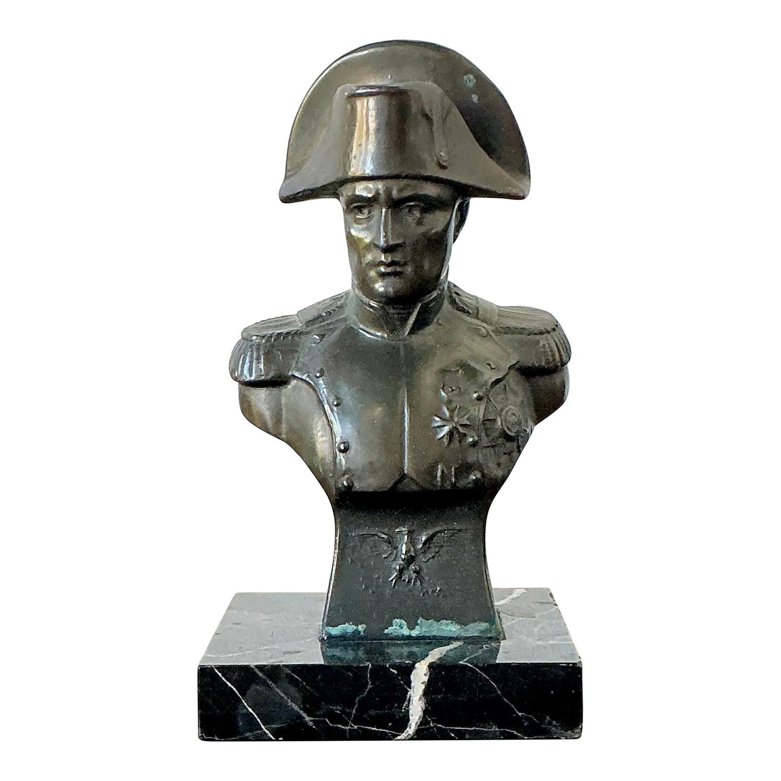 Vintage Patinated Bronze Bust of Napoleon