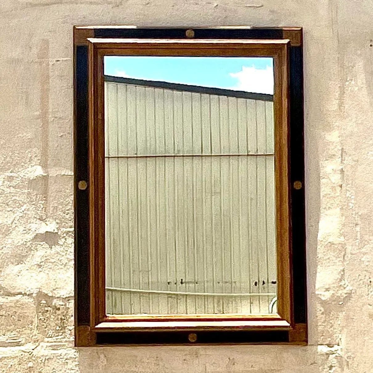 Vintage Regency Gilt Tipped Mirror - Side view