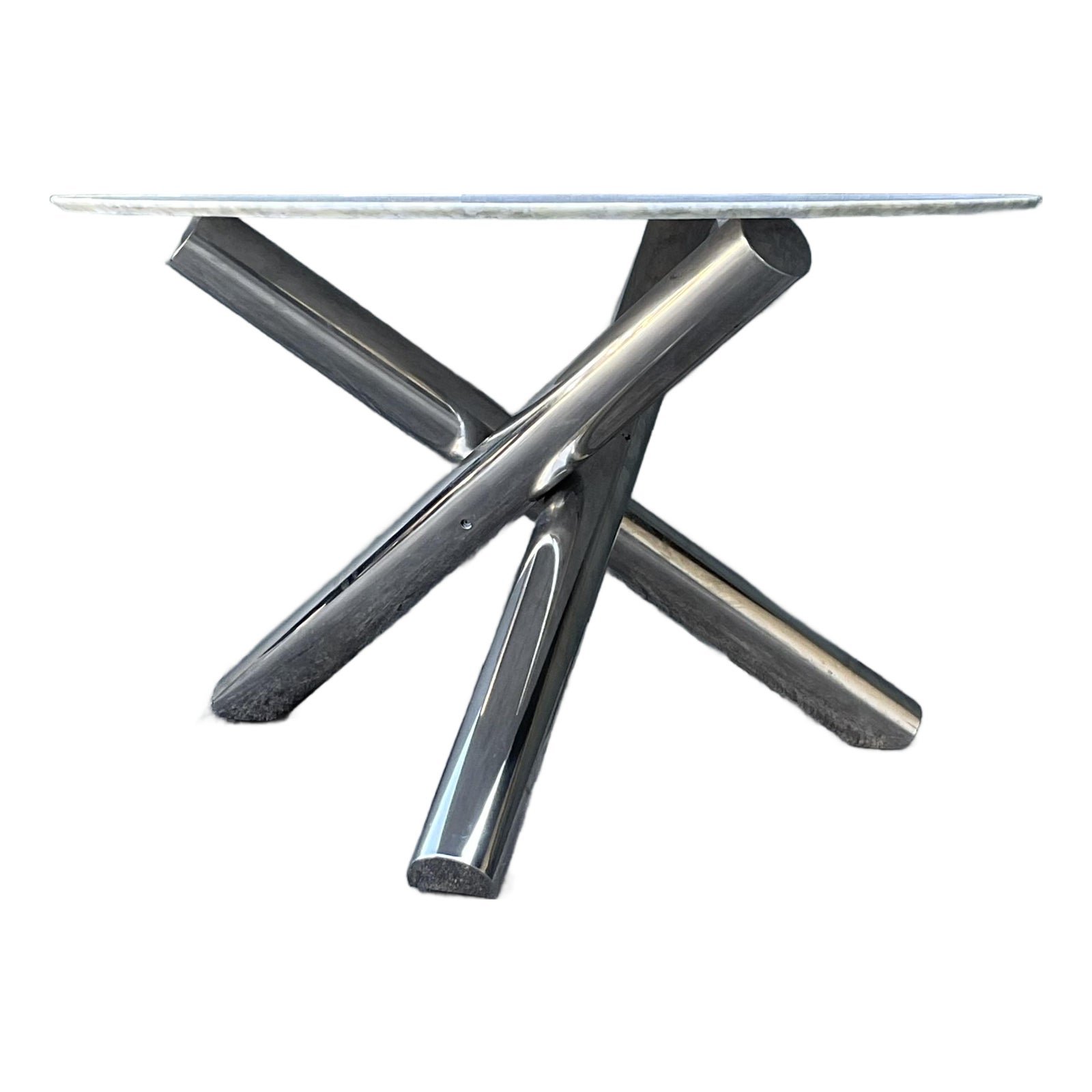 Vintage Italian Minotti Chrome and Marble Table