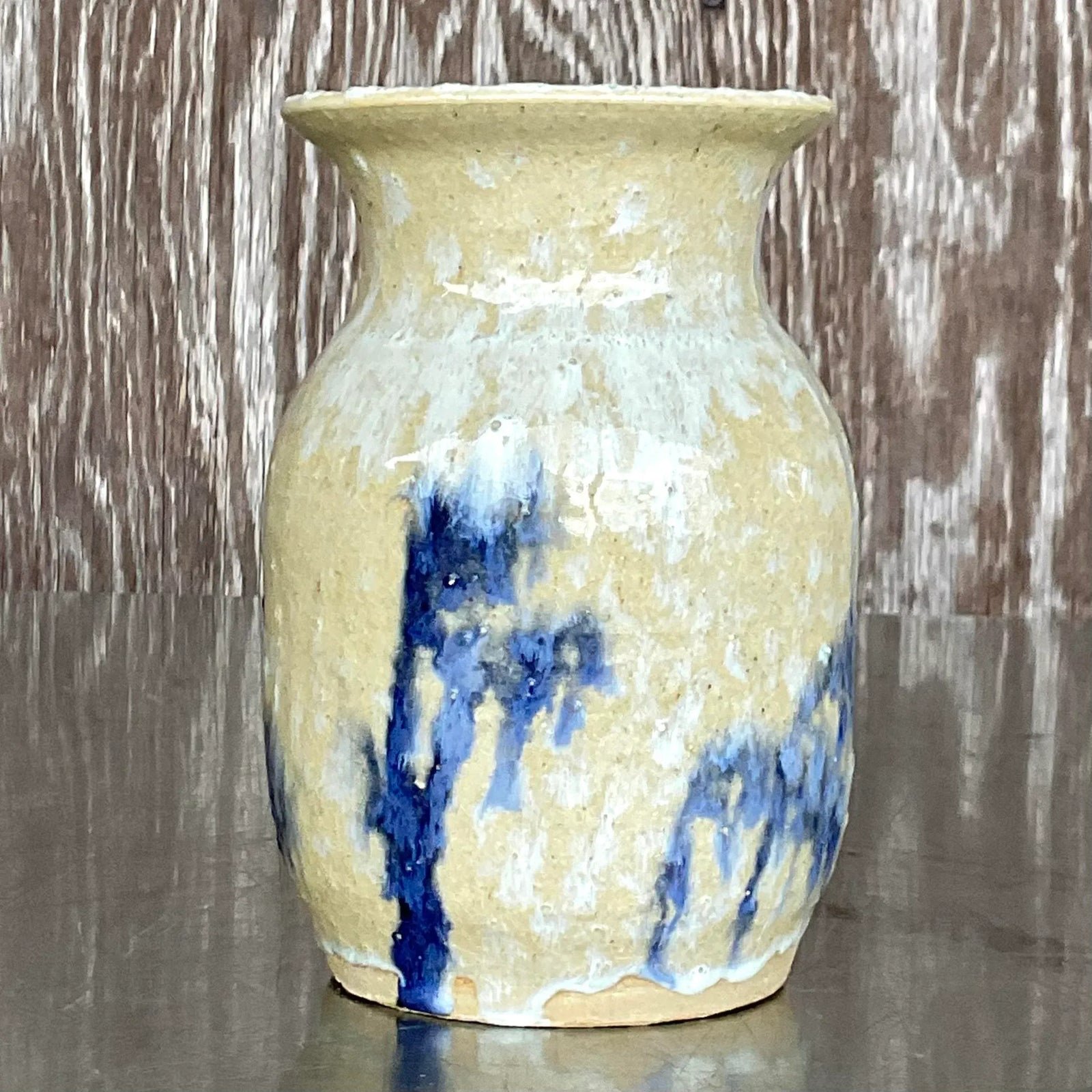 Vintage Boho Signed Studio Pottery Vase - Detail view