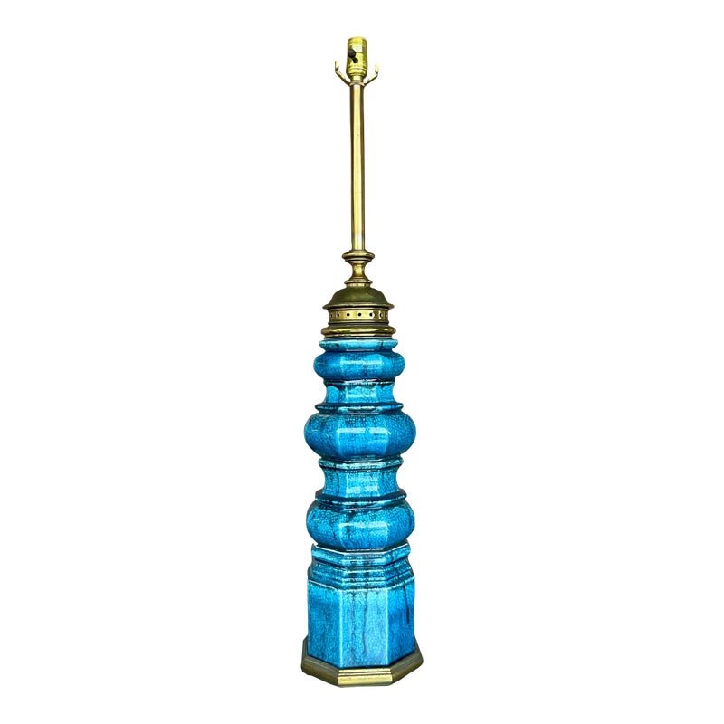 Vintage Stiffel Mid-Century Modern Glazed Ceramic Lamp