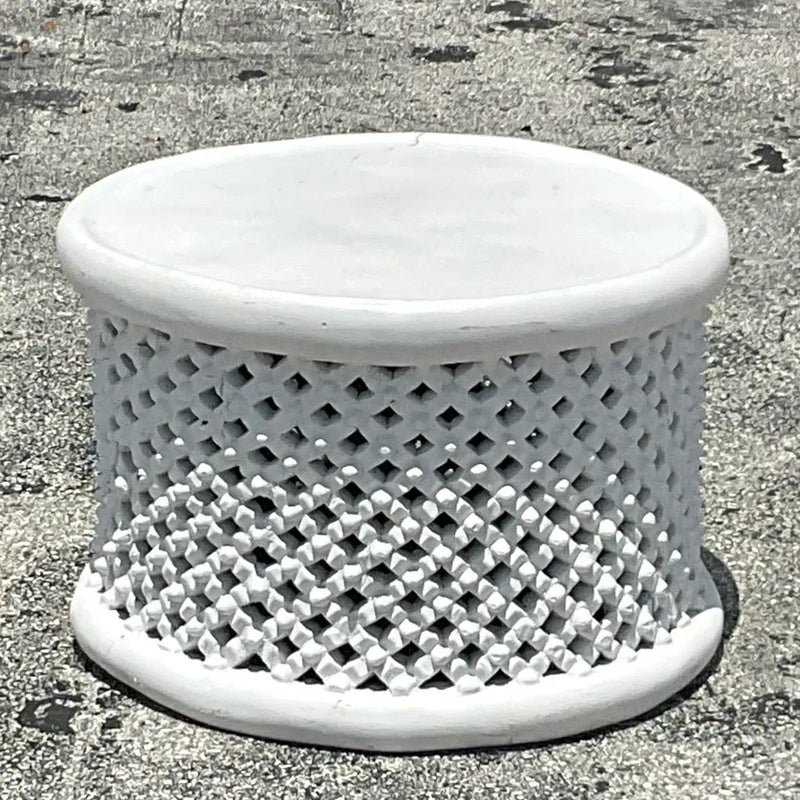 Late 20th Century Vintage Boho Bamileke Wood Coffee Table - Top view