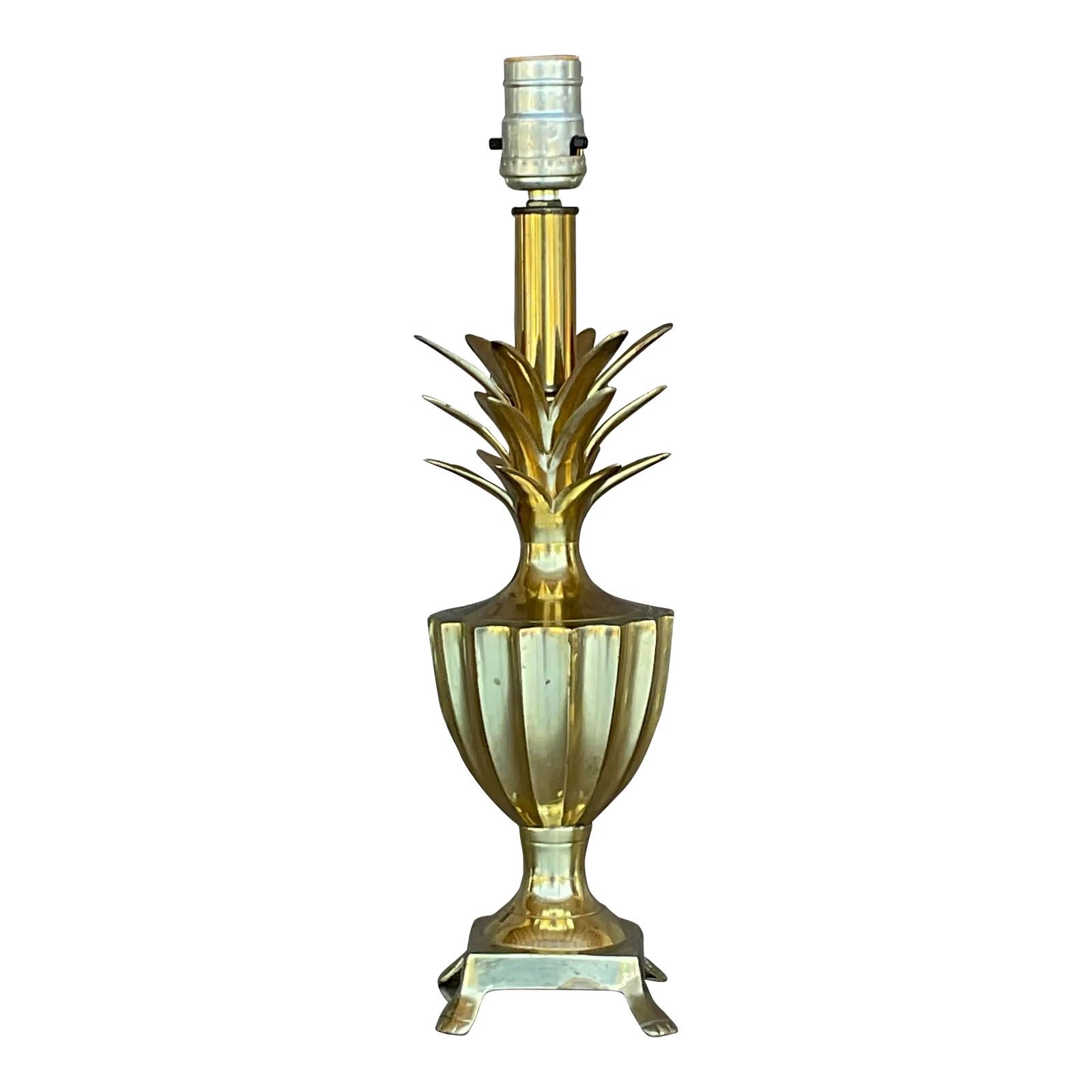Vintage Regency Petite Brass Pineapple Lamp