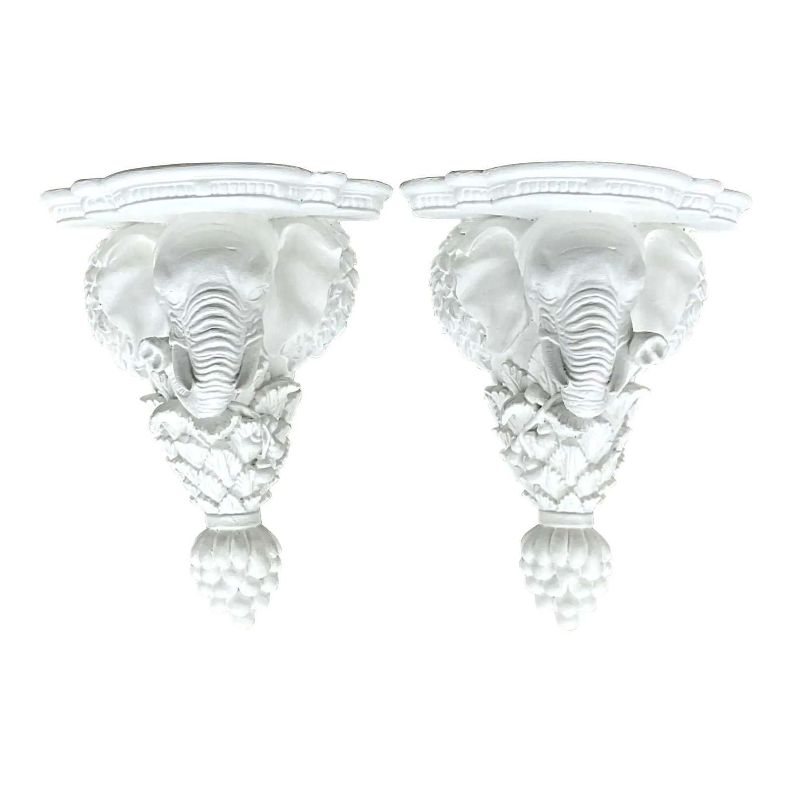 Vintage Boho Elephant Brackets - a Pair
