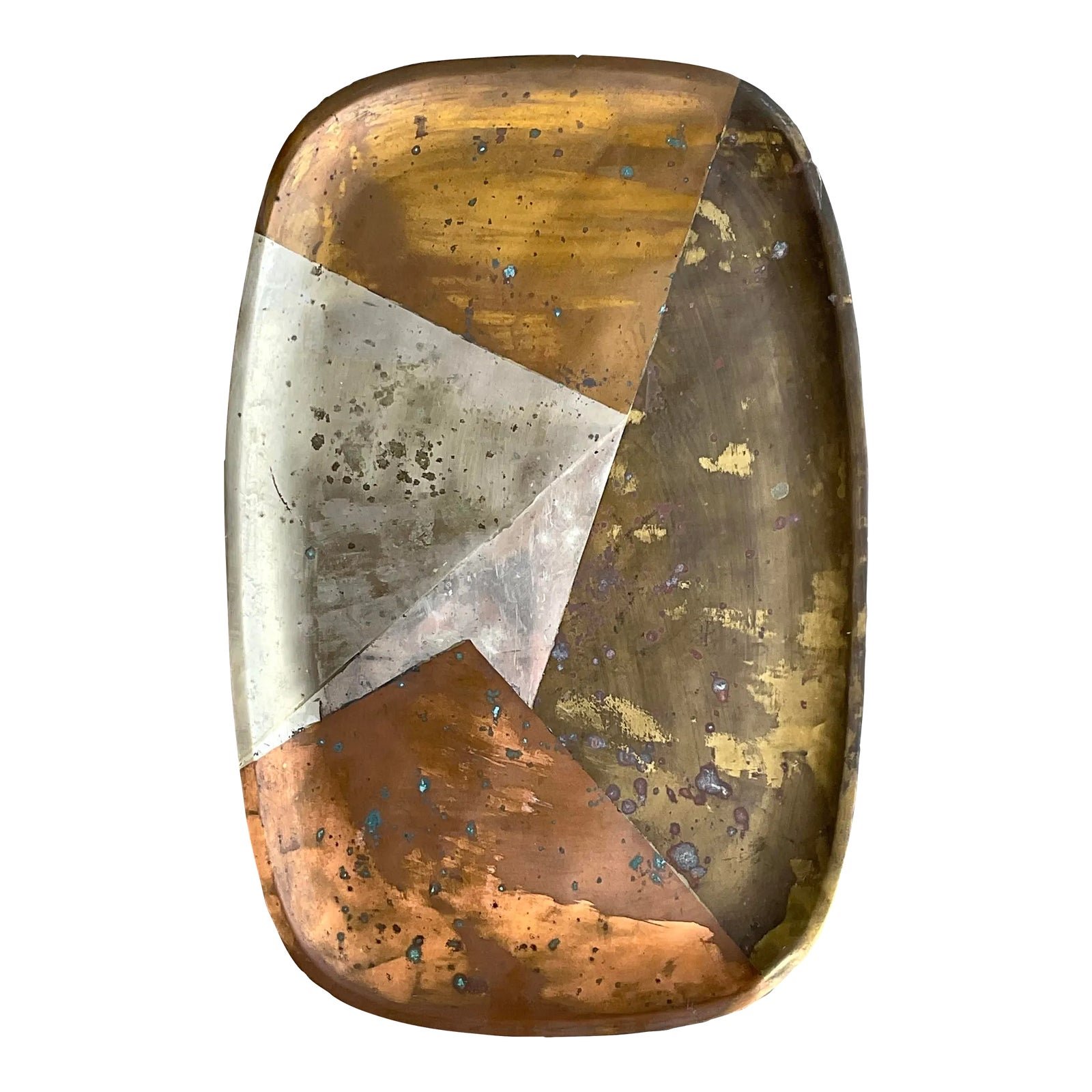 Vintage Boho Multi Metal Serving Tray