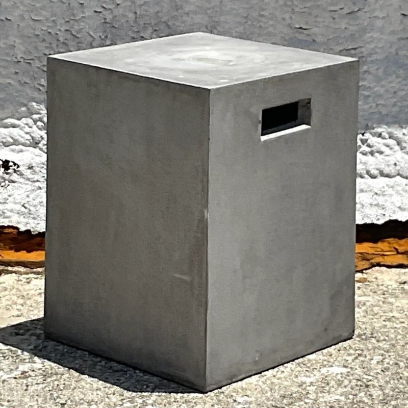 Vintage Boho Matte Glazed Ceramic Stool - Top view