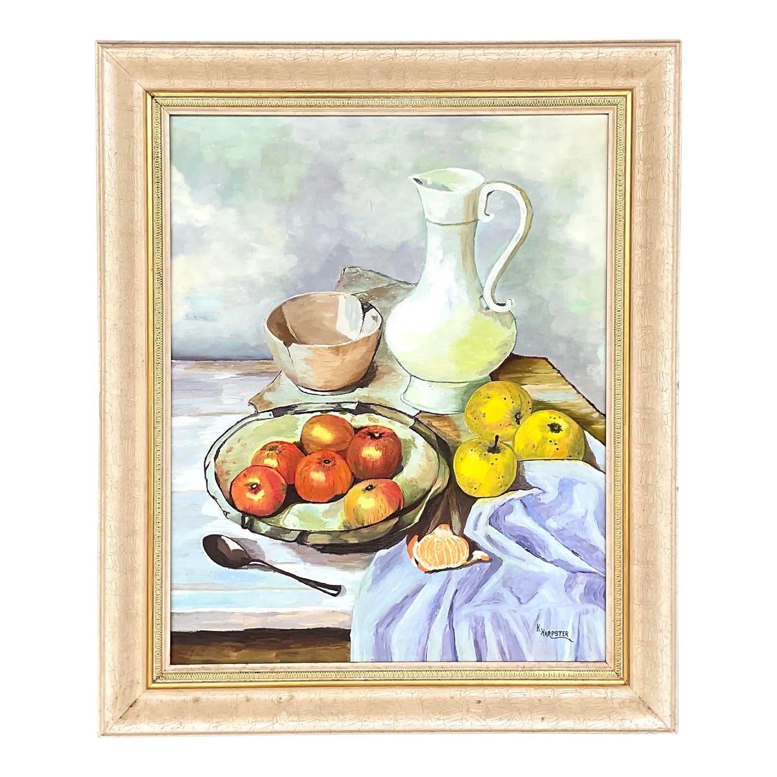 Vintage Realist Still Life Signed Original Oil Painting