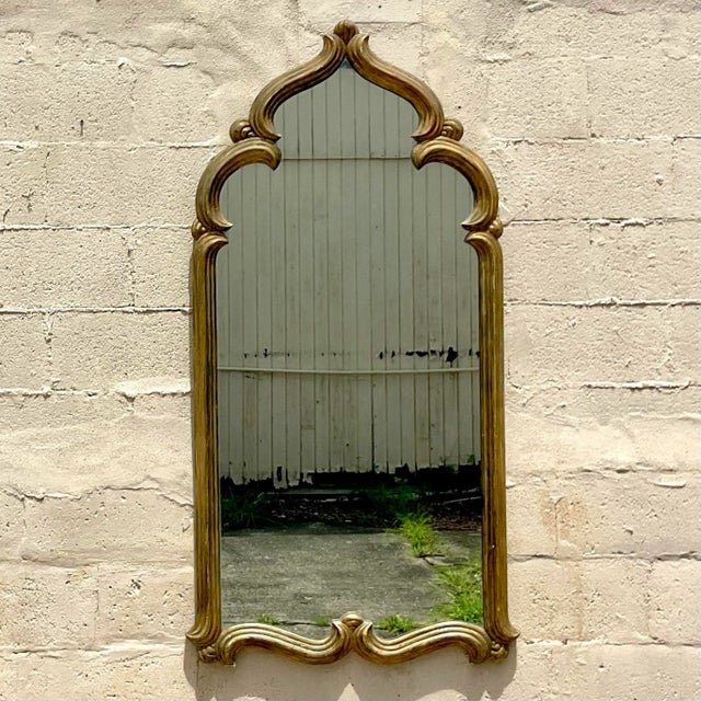 Late 20th Century Vintage Boho Temple Gilt Mirror - Detail view