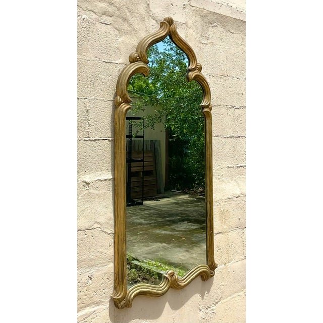 Late 20th Century Vintage Boho Temple Gilt Mirror - Back view