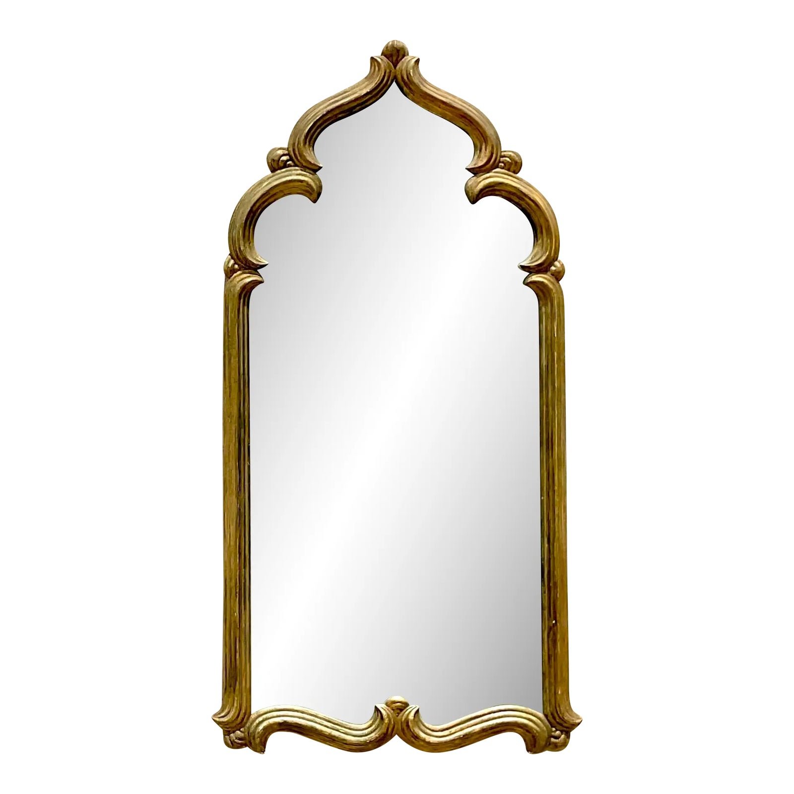 Late 20th Century Vintage Boho Temple Gilt Mirror