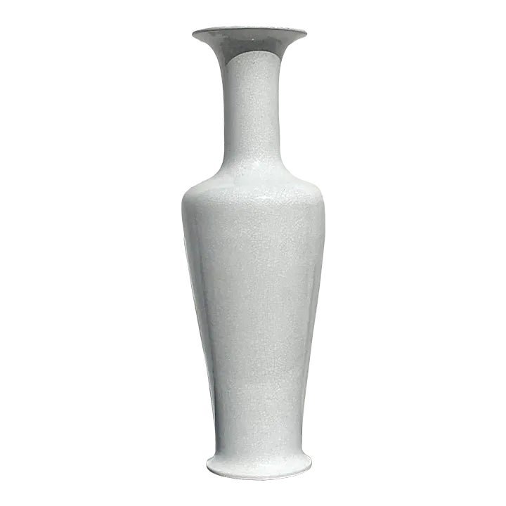 Vintage Alabaster Crackle Glaze Ceramic Vase