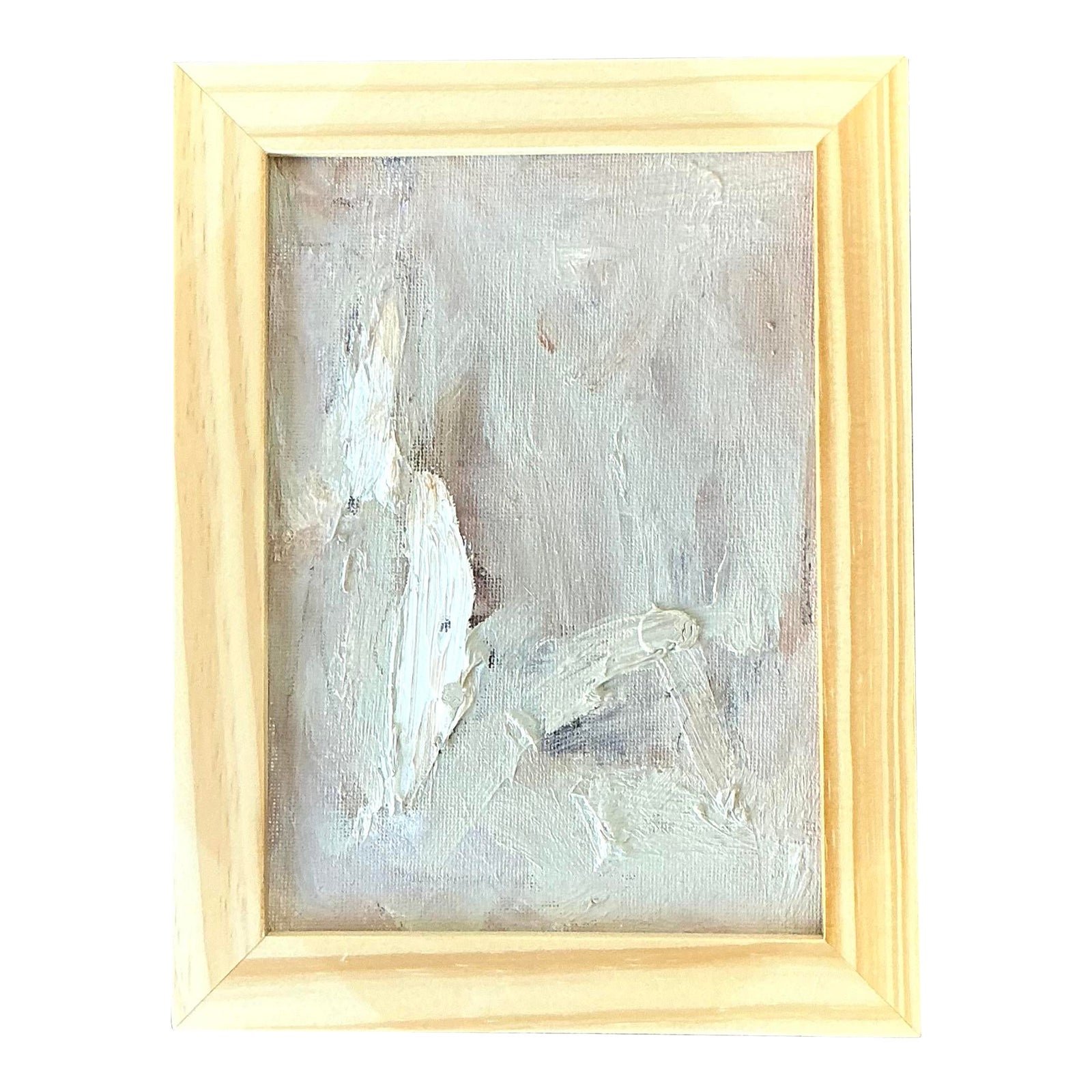 Vintage Original Abstract Oil on Board