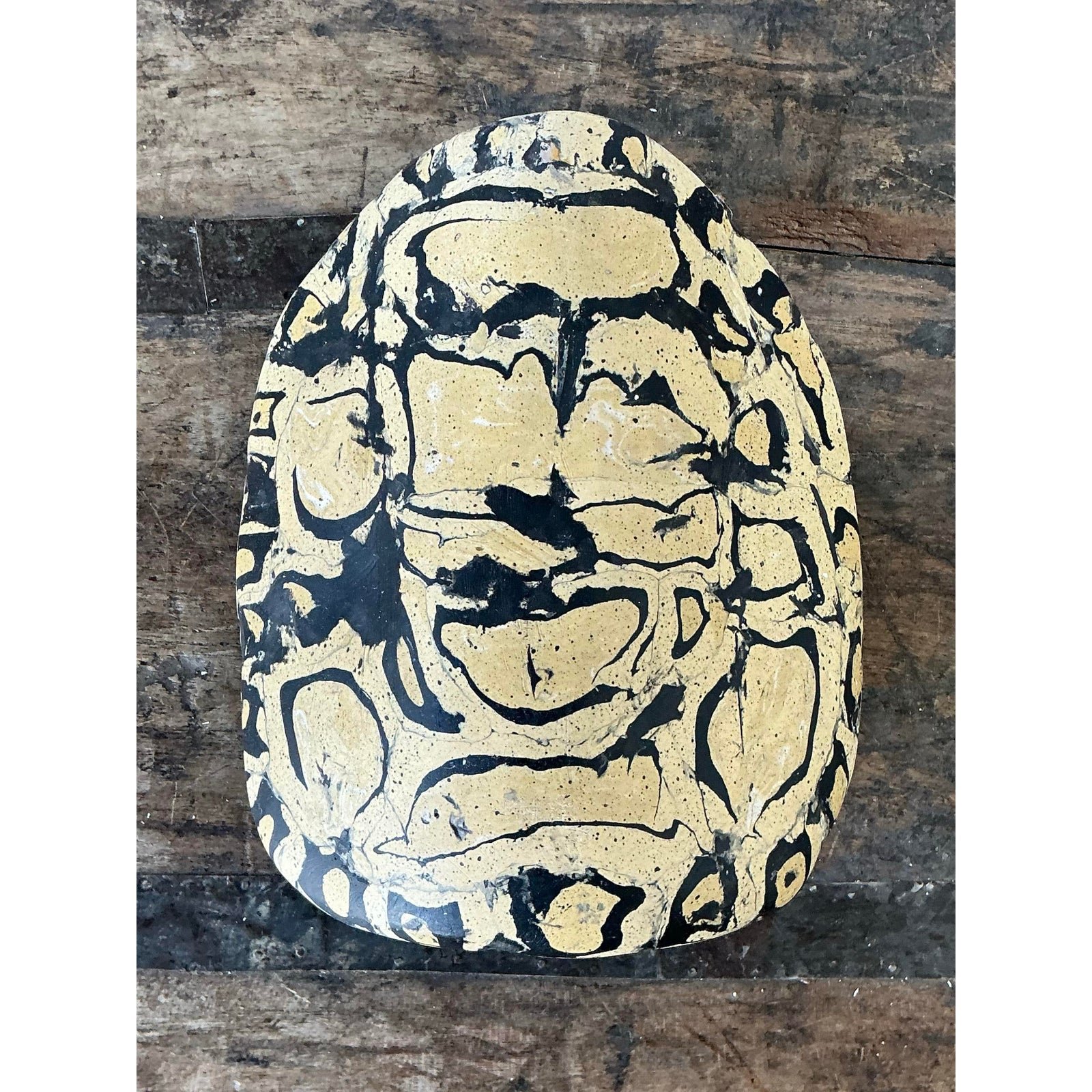 Vintage Italian Scagliola Pigmented Plaster Turtle Shell - Top view