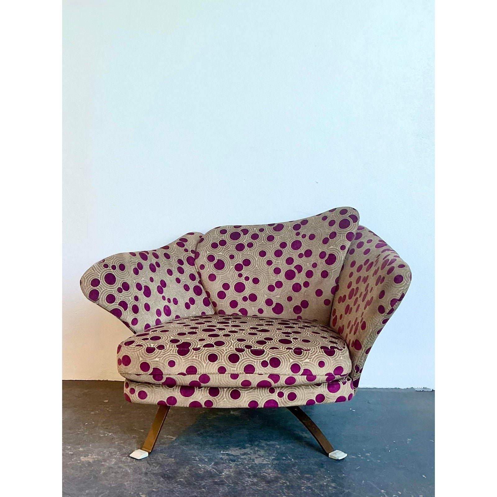 Vintage Italian Biomorphic Lounge Chair - Top view