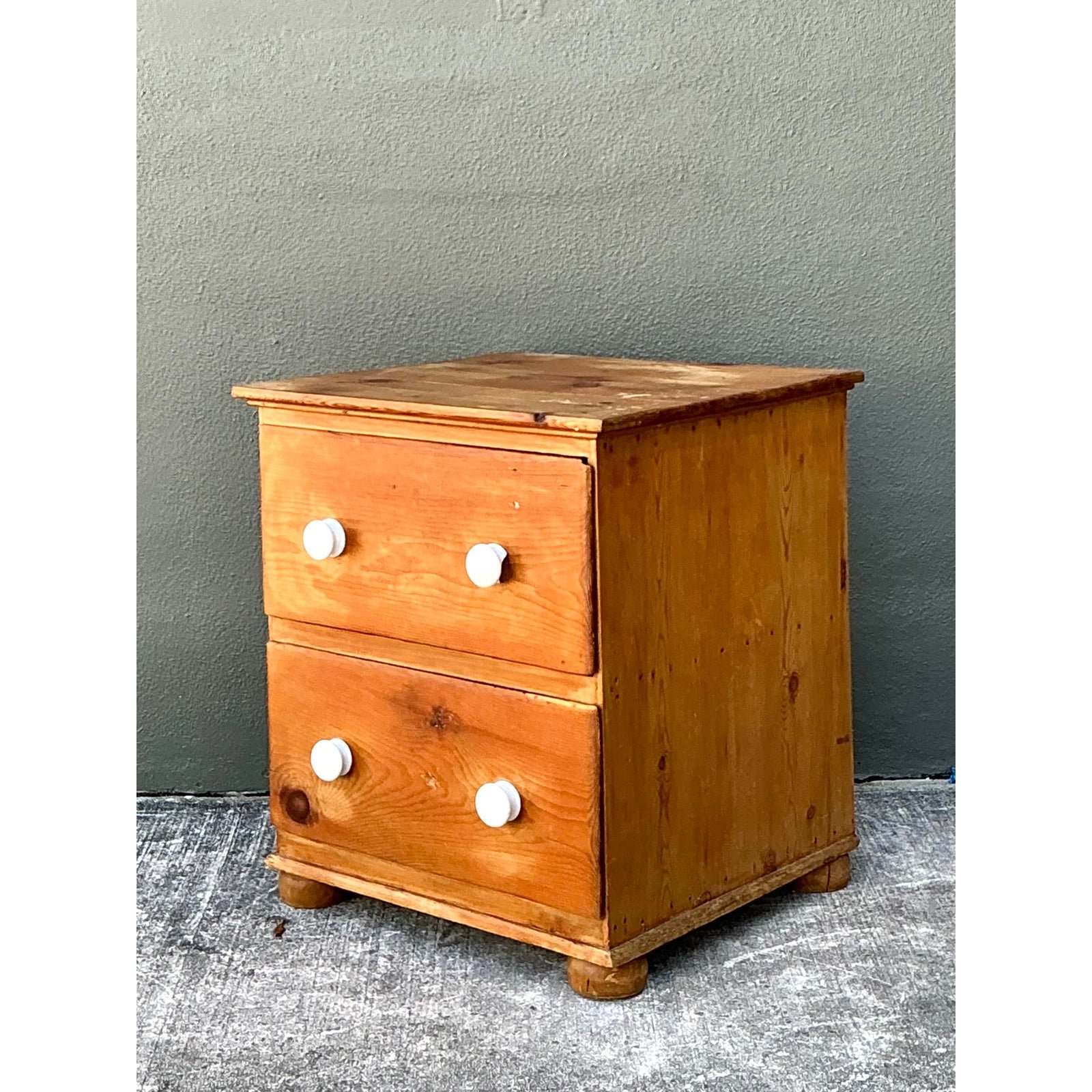Vintage Small Pine Chest of Drawers - Back view