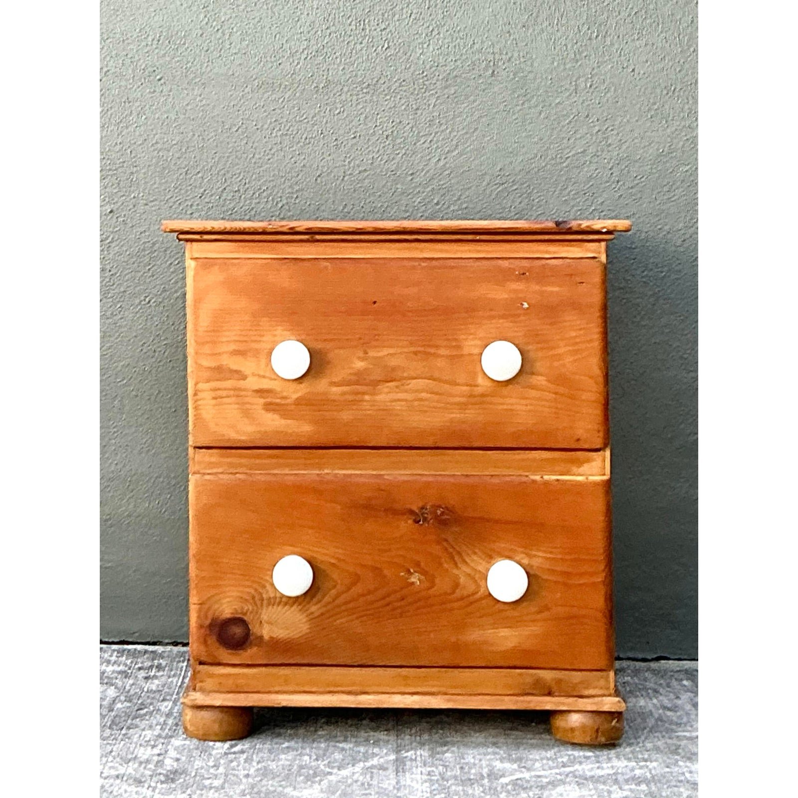 Vintage Small Pine Chest of Drawers - Top view