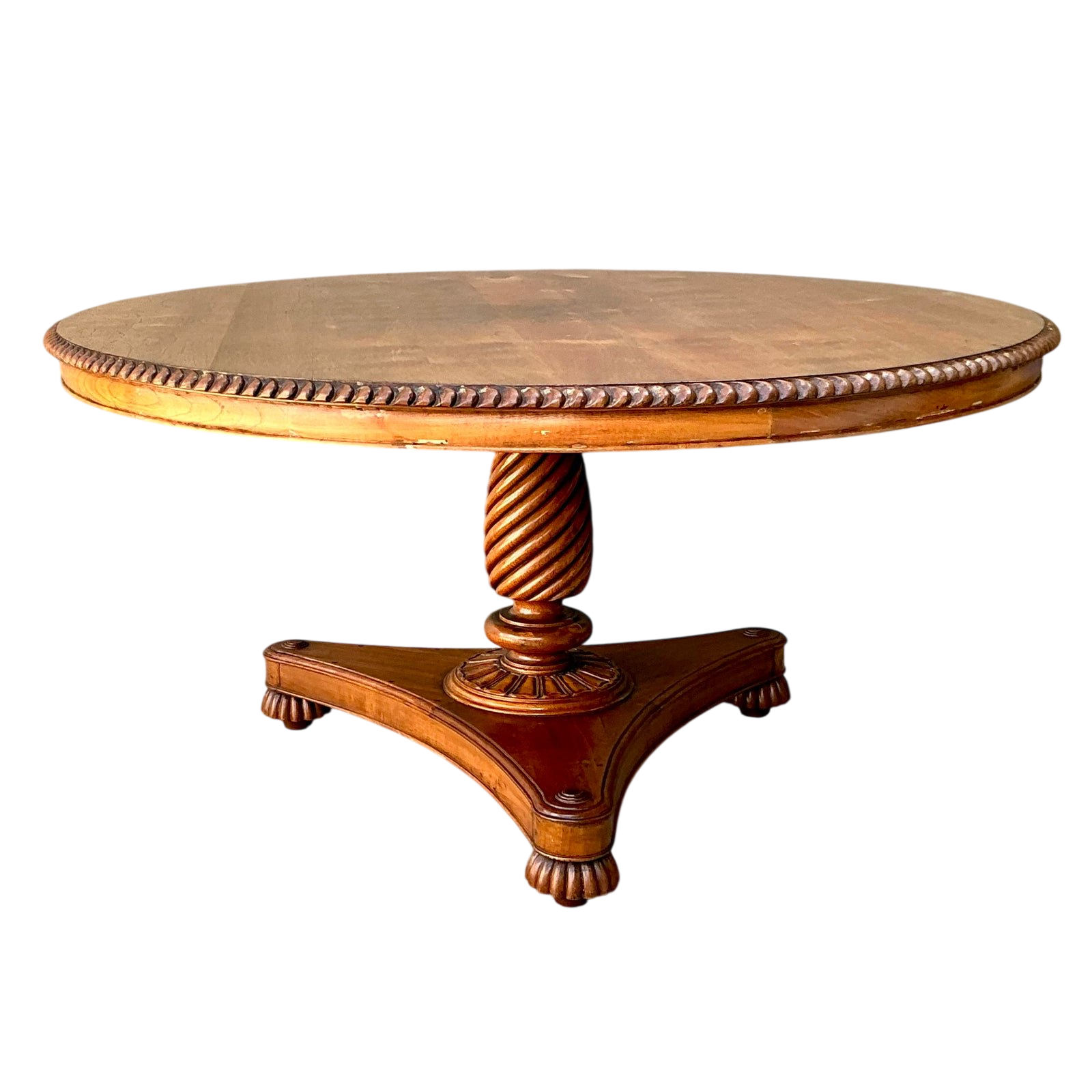 Vintage Turned Wood Dining Table