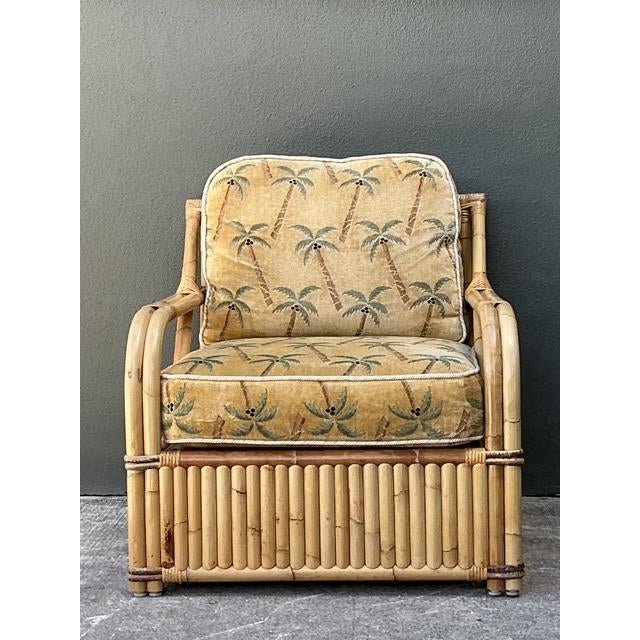 Vintage Bielecky Brothers Rattan Lounge Chair - Back view