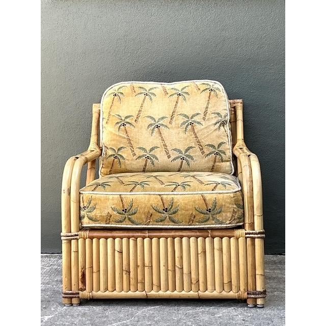 Vintage Bielecky Brothers Rattan Lounge Chair - Top view