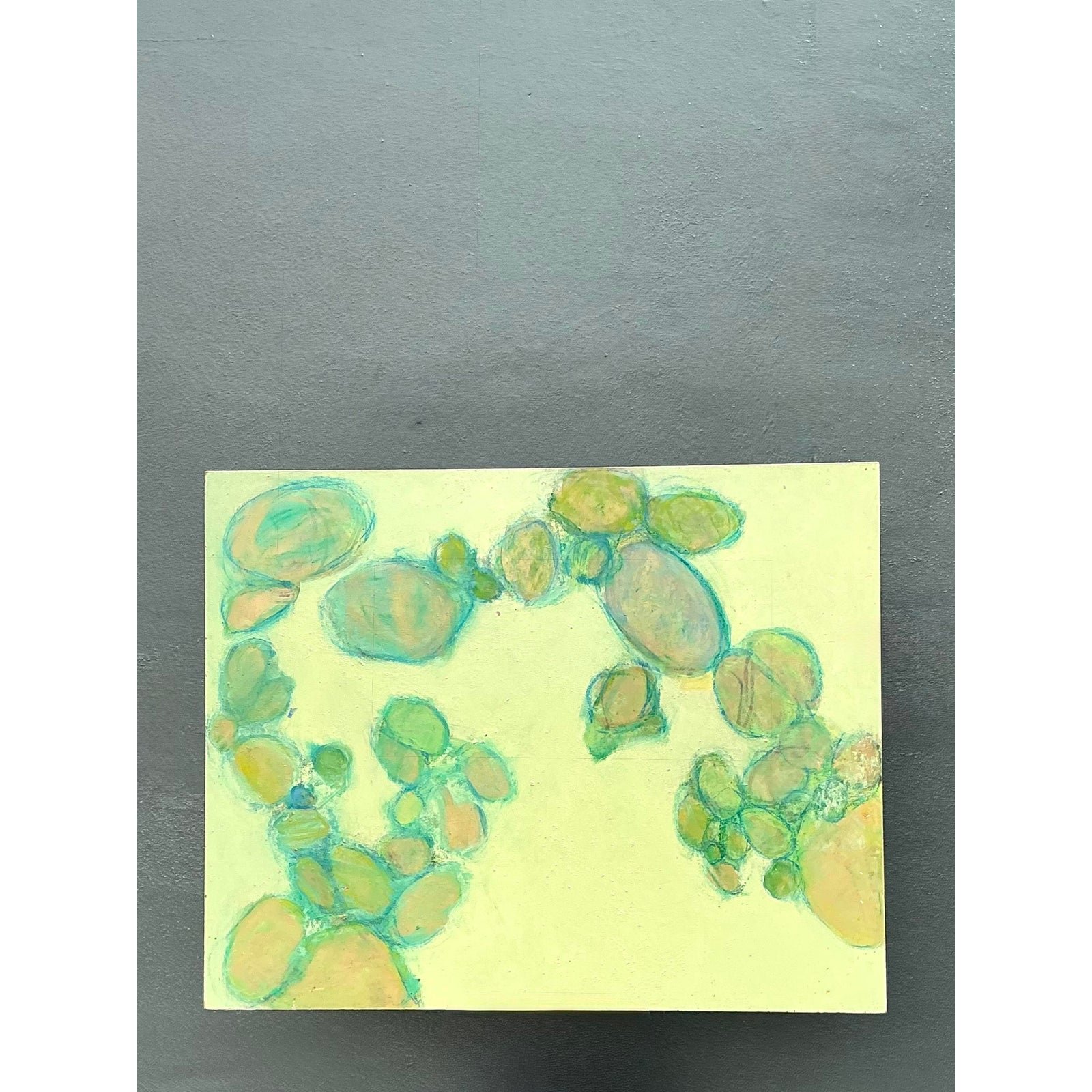 Vintage Original Abstract Oil on Canvas - Back view