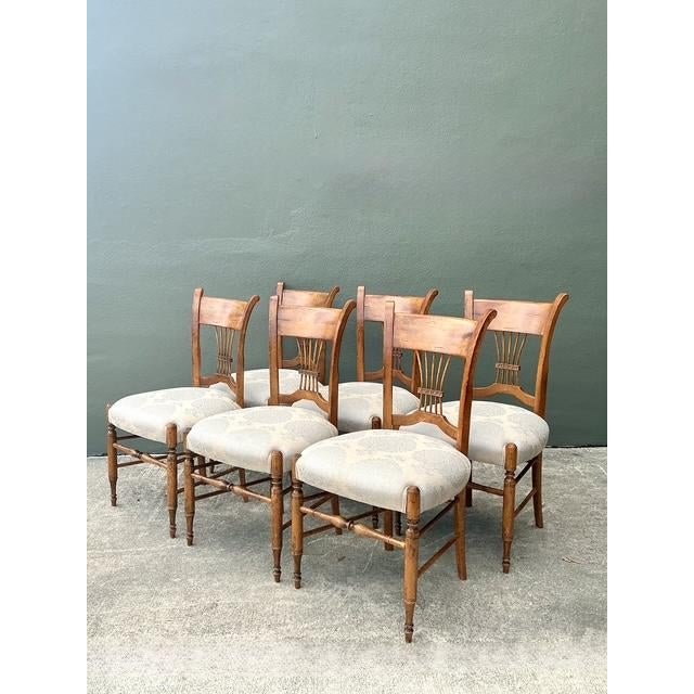 Vintage Baker Harvest Dining Chairs - Set of 6 - Detail view