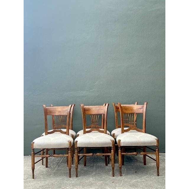 Vintage Baker Harvest Dining Chairs - Set of 6 - Back view