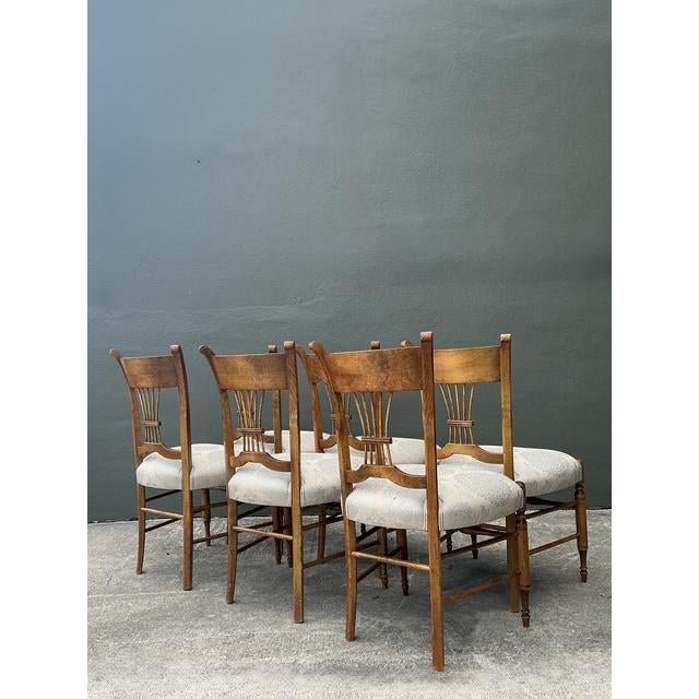 Vintage Baker Harvest Dining Chairs - Set of 6 - Top view