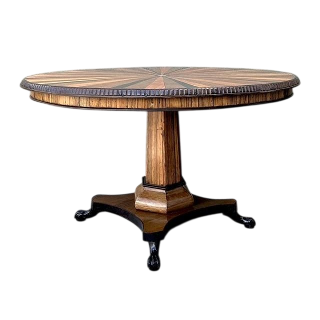Vintage Starburst Inlay Dining Table