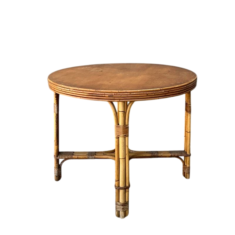 Vintage Bent Rattan Dining Table