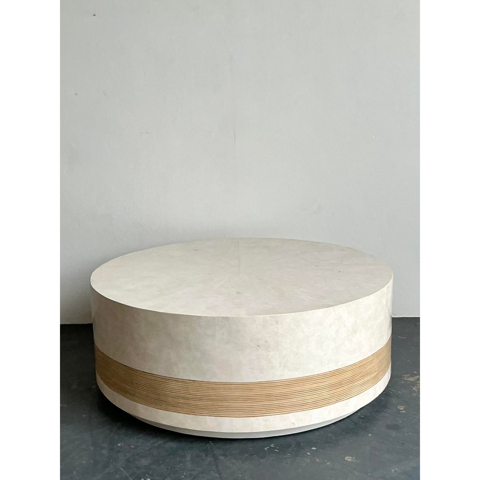 Vintage Boho Vangaurd “Alba” Tessellated Stone Coffee Table - Top view