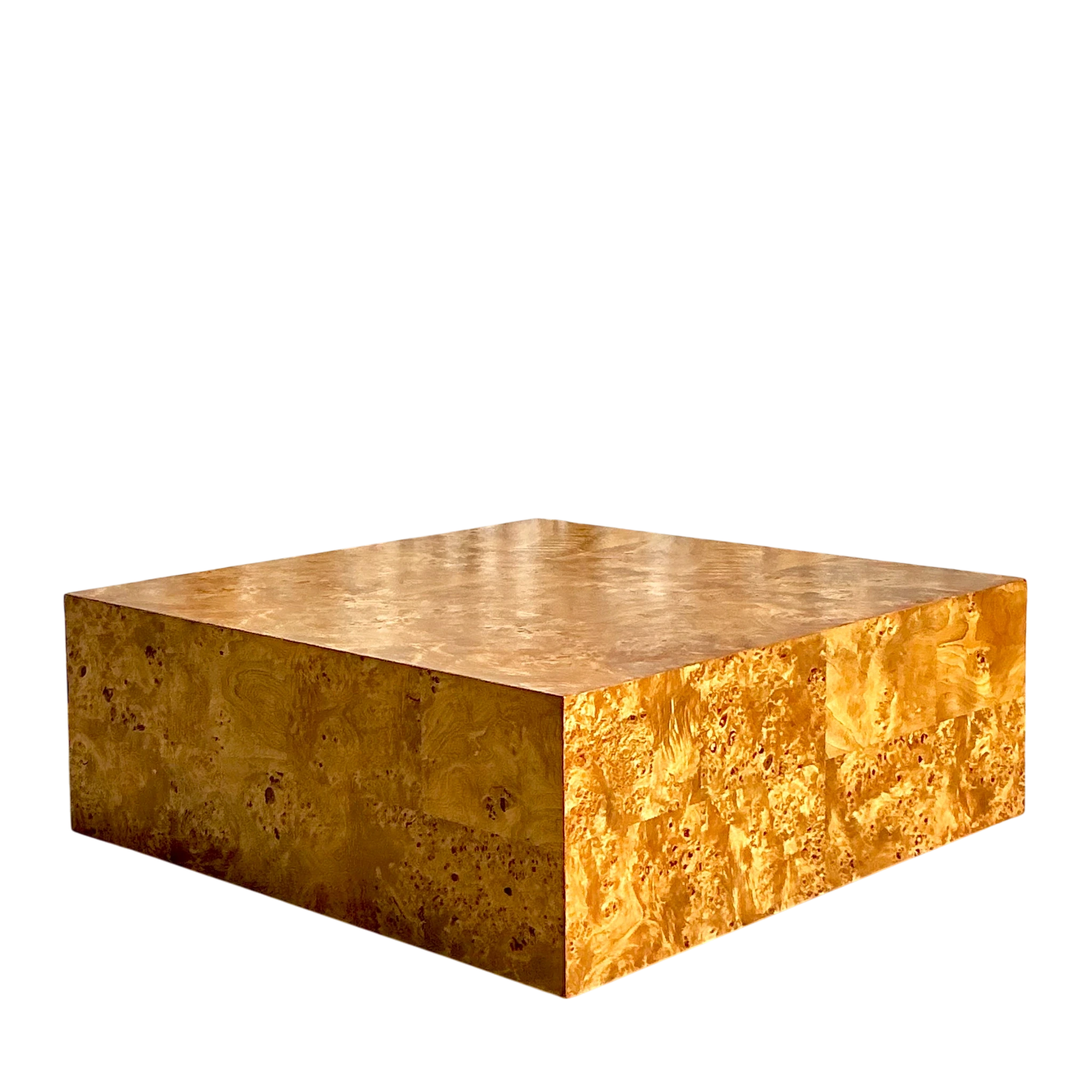 1970s Vintage Boho Large Burl Wood Coffee Table - Detail view