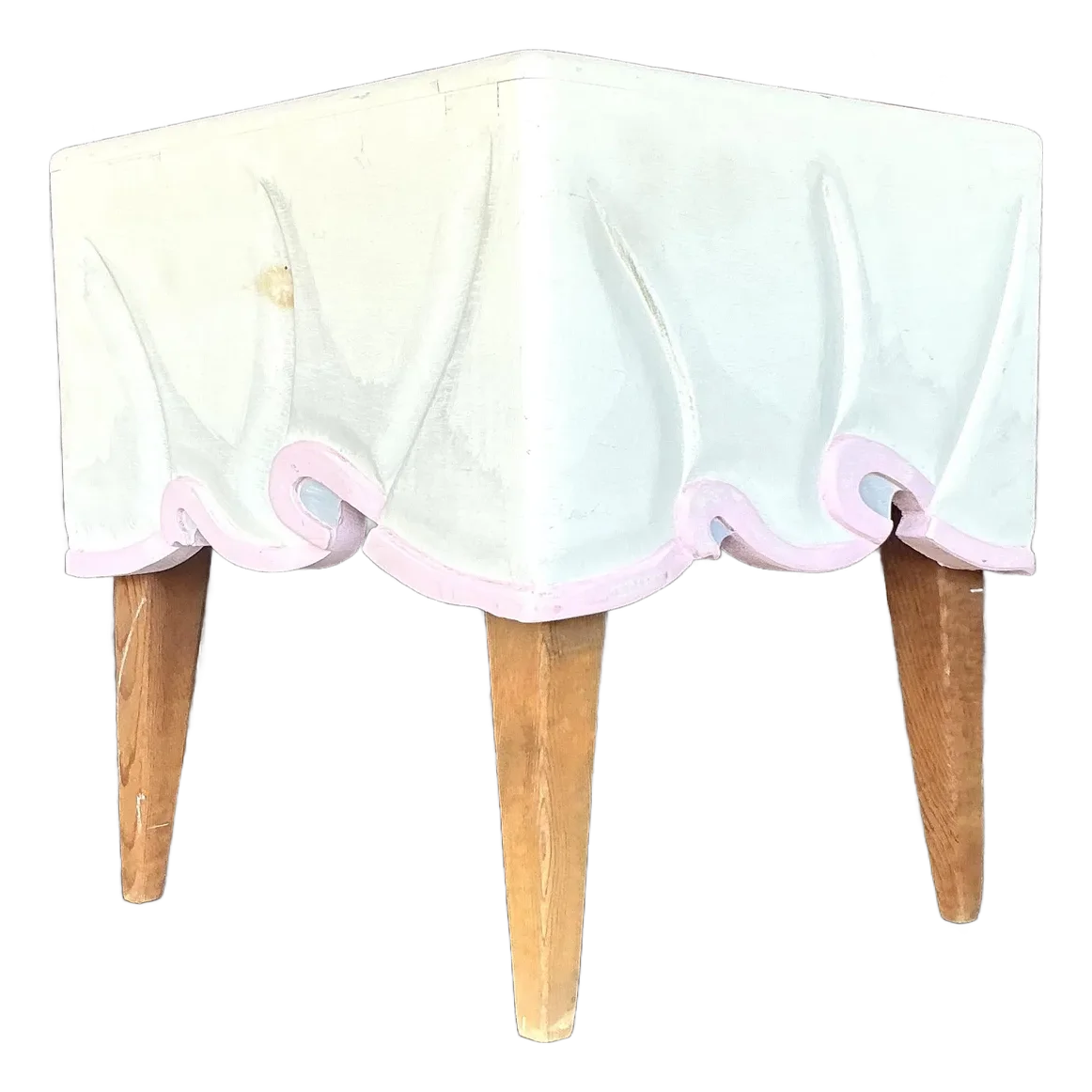 1980s Vintage Boho Tromp L’oiel Side Table - Detail view