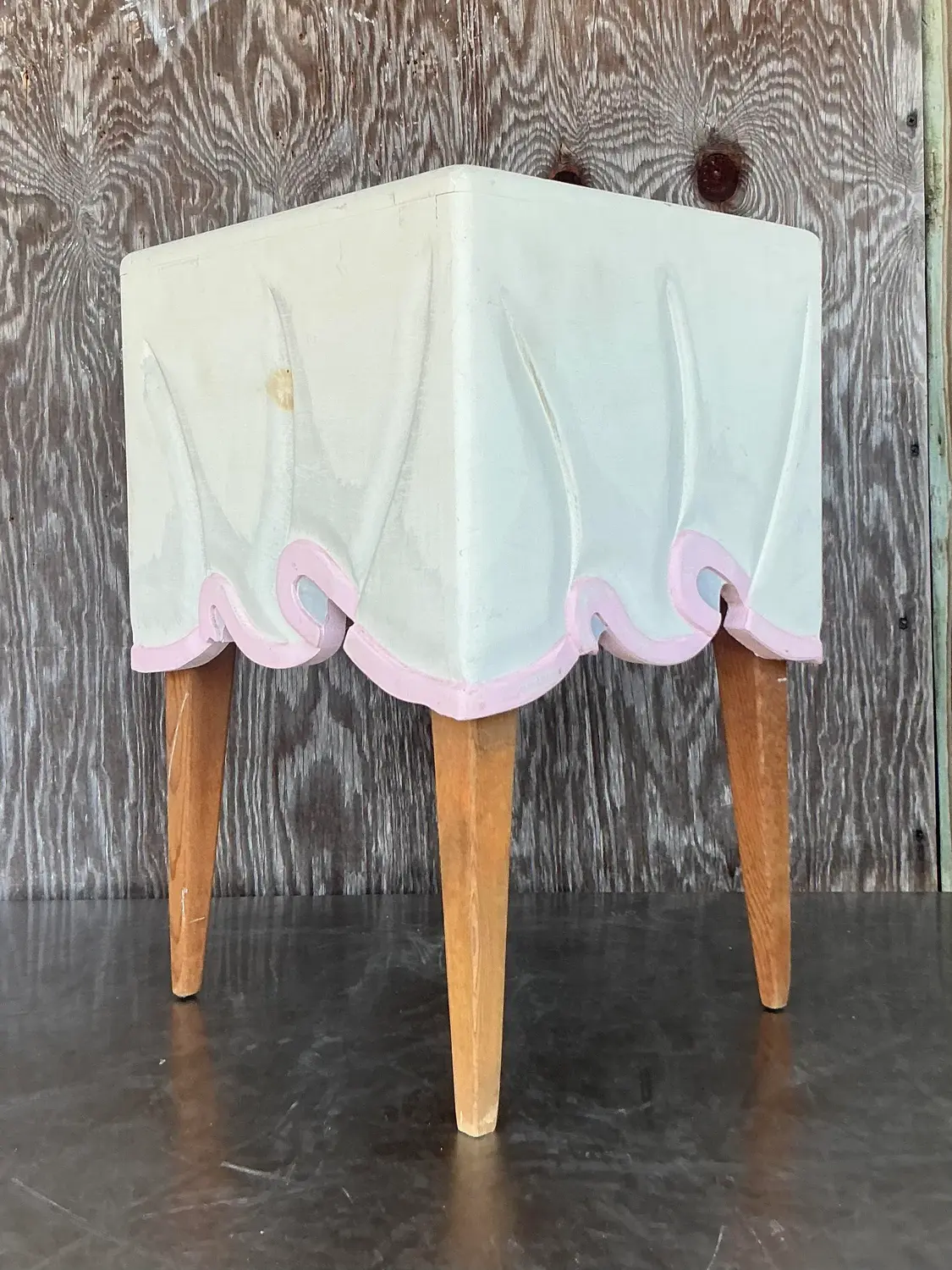 1980s Vintage Boho Tromp L’oiel Side Table - Side view