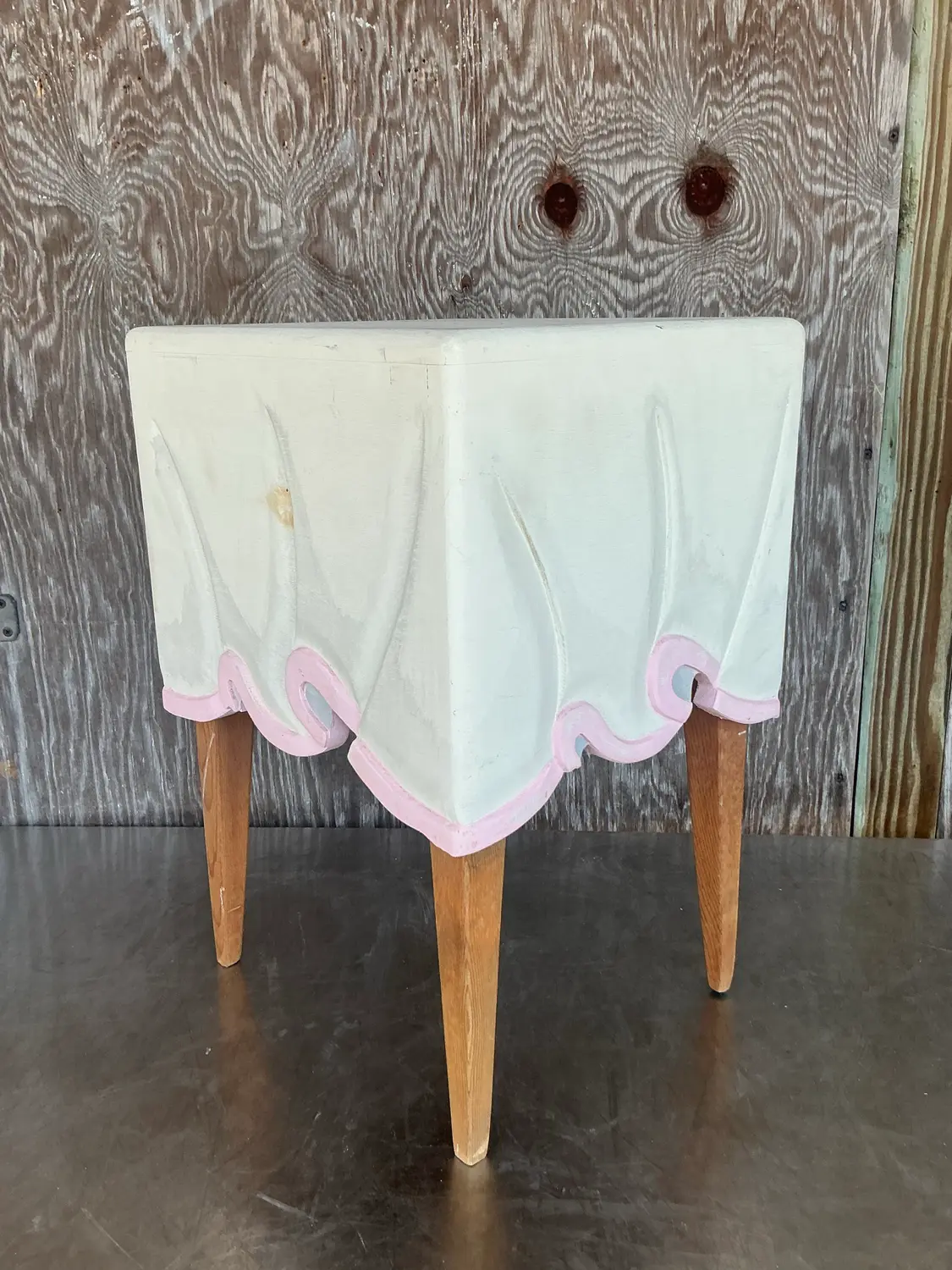 1980s Vintage Boho Tromp L’oiel Side Table - Top view