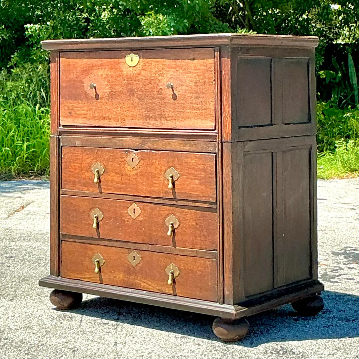 Antique Boho 19th Century Chest of Drawers - Side view