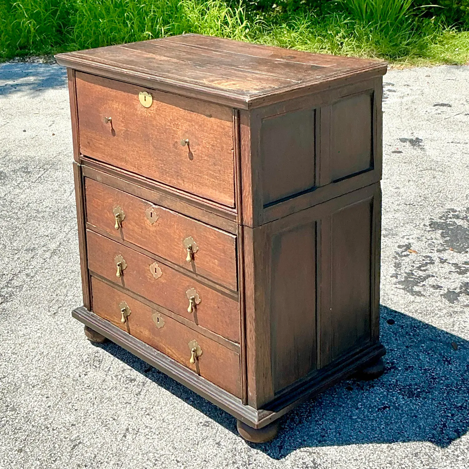 Antique Boho 19th Century Chest of Drawers - Top view
