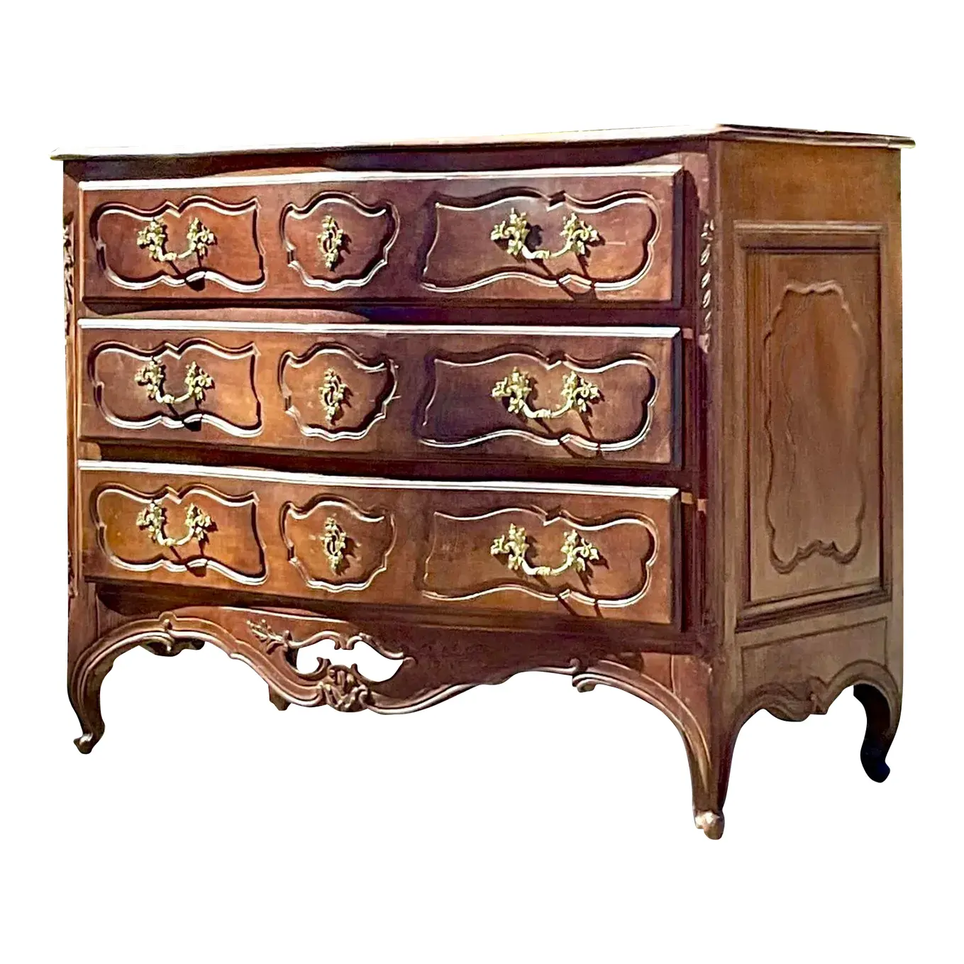 Antique Regency 19th Century Carved French Chest of Drawers