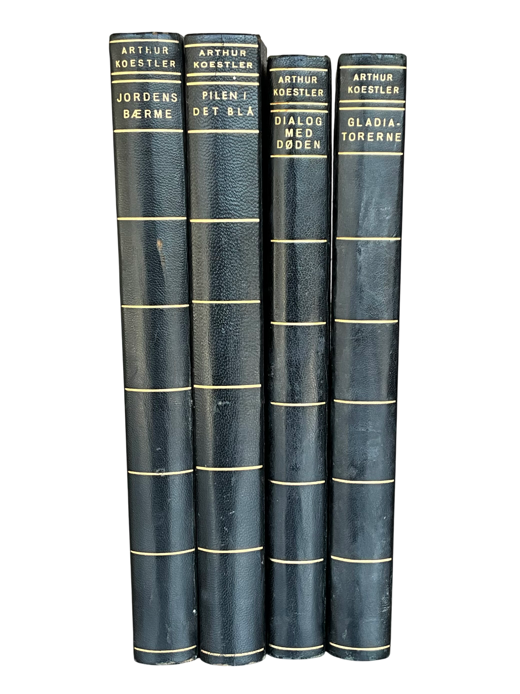 Arhur Koestler Leatherbound Books- Set of 4 - Top view