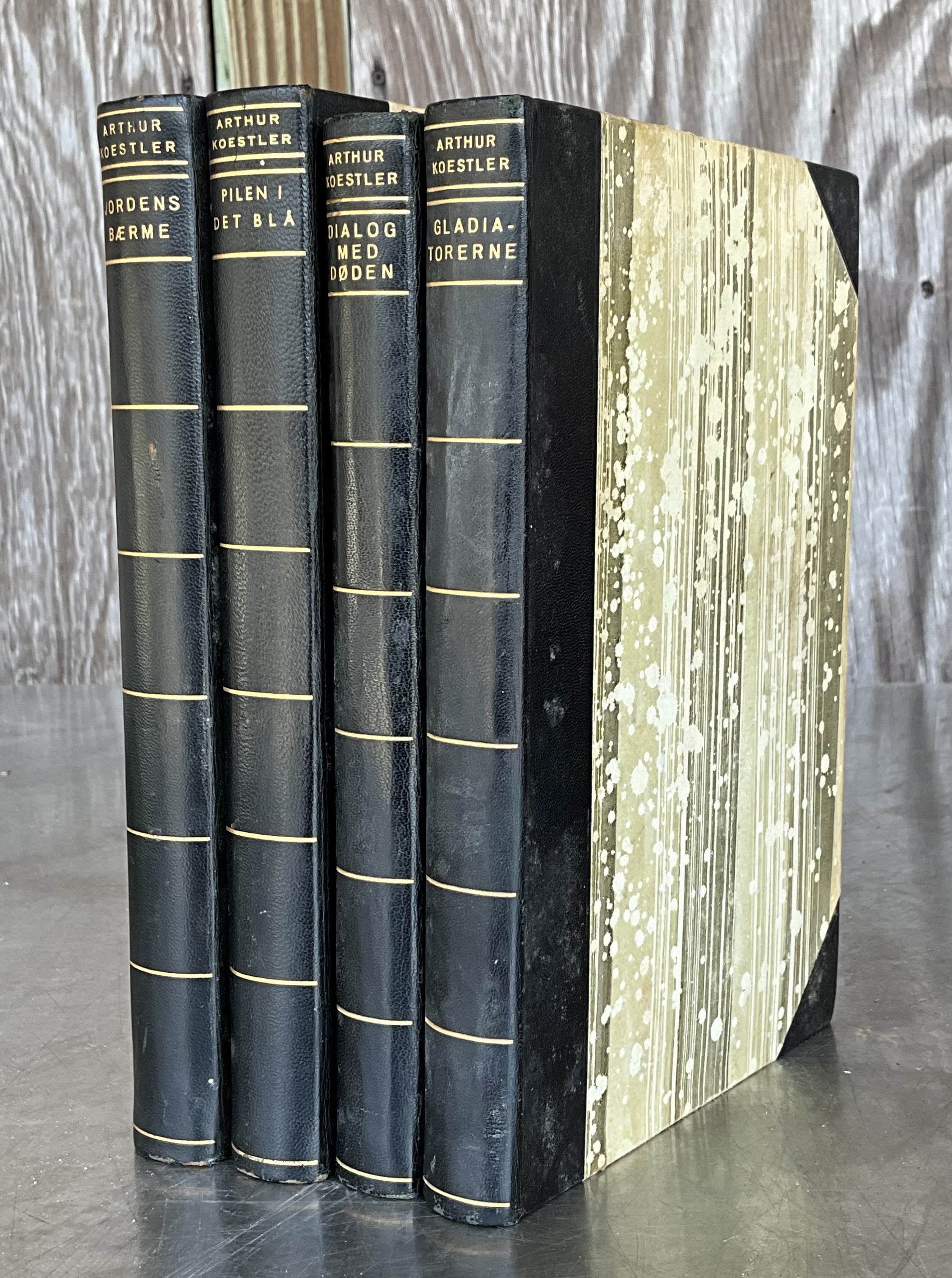 Arhur Koestler Leatherbound Books- Set of 4 - Back view
