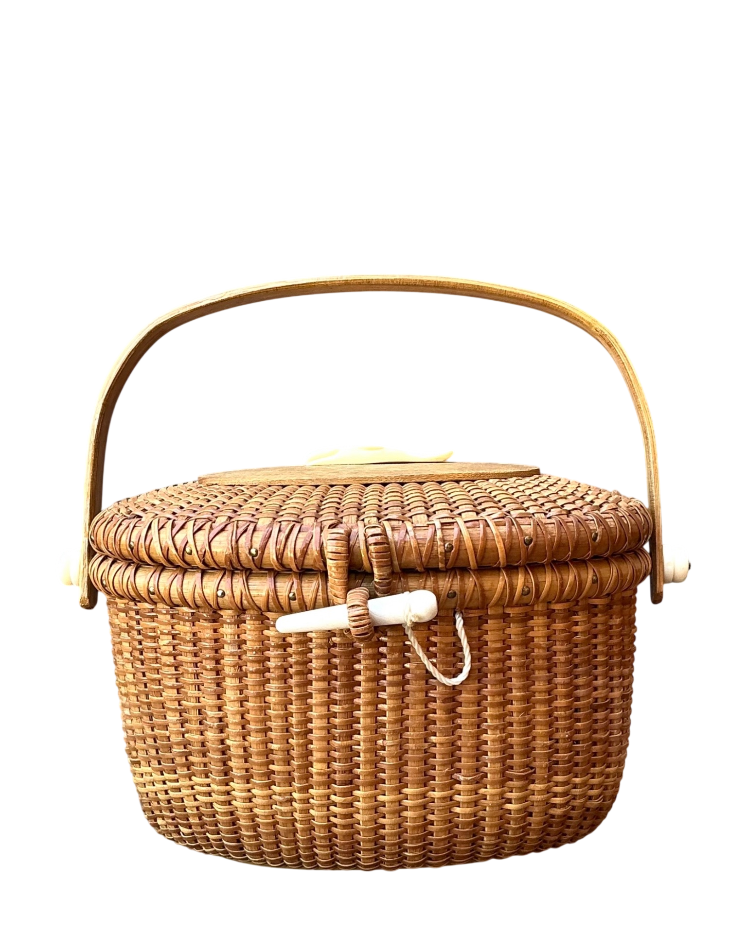 Vintage Woven Nantucket Whale Bag